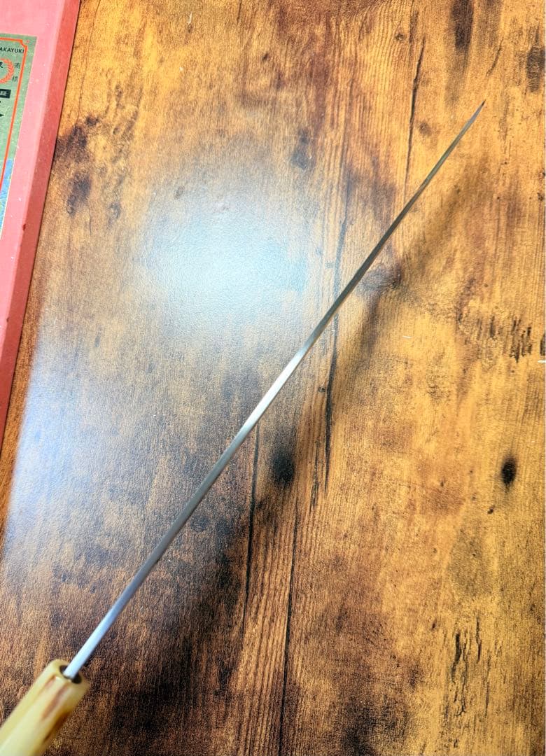 堺刃物】ふぐ引 包丁 尺一 銀三鋼 紫檀八角水牛柄 - メルカリ