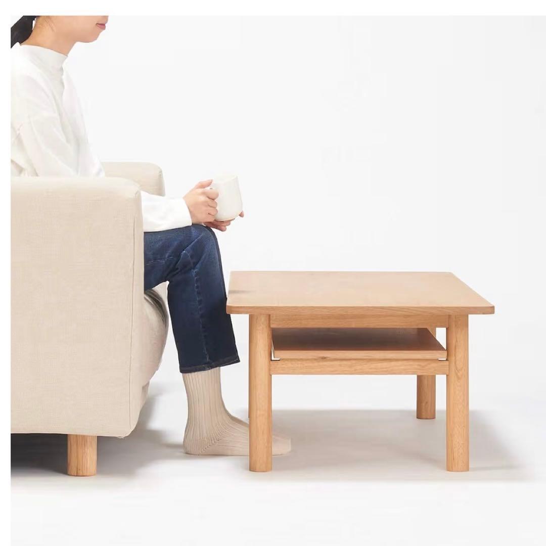 無印良品　木製ローテーブル・オーク材　MUJI