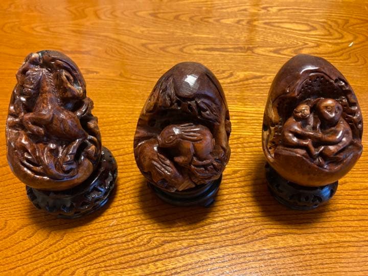 訳あり品　マリン木 バラの根 十二支 置物 木彫り　彫刻