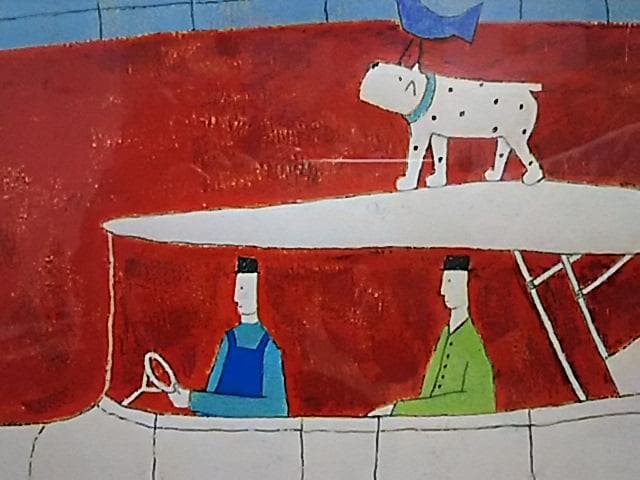 アノラスペンス　Annora Spence　版画　竹馬の紳士