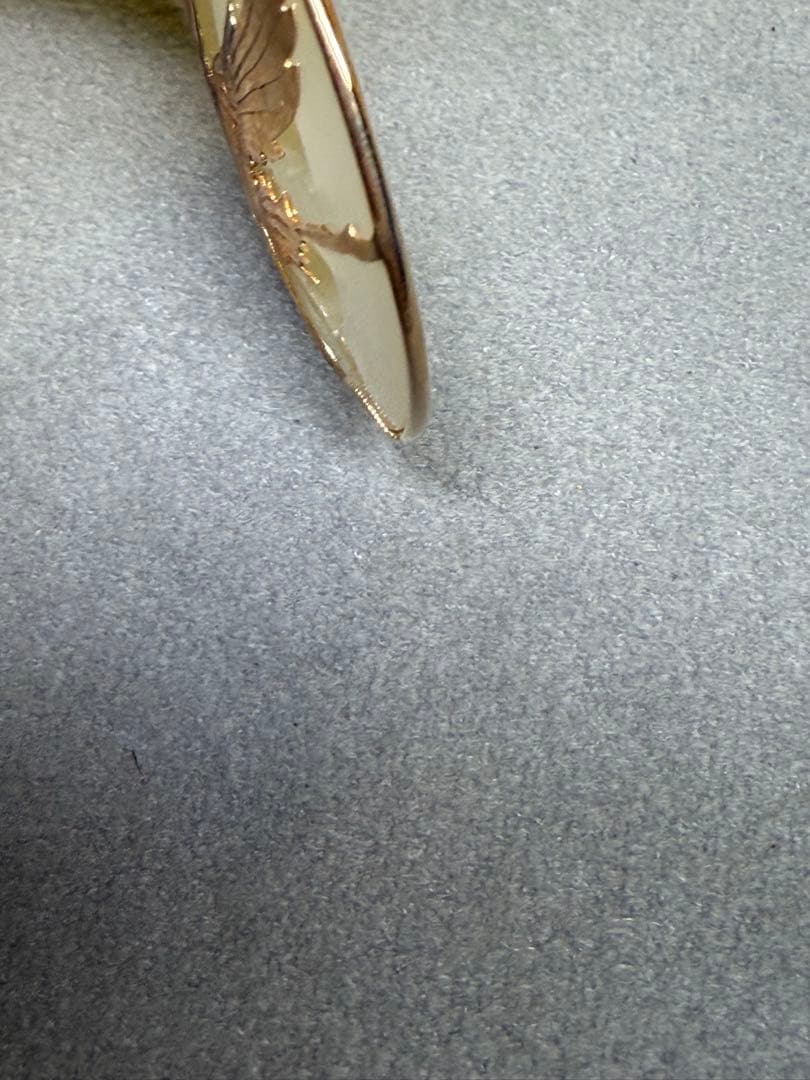 翡翠の鶴ペンダント 和田玉。14k金　　天然石　11.58g