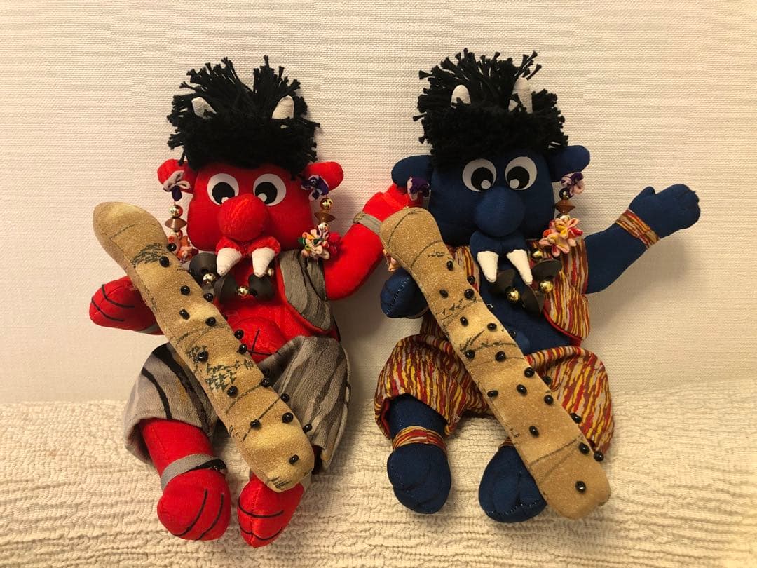 赤鬼青鬼① 吊るし飾り ちりめん細工 和小物 - メルカリ