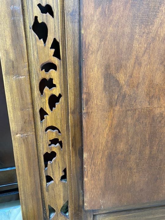 アジアンアンティーク扉付き壁掛けミラー 送料込み！！