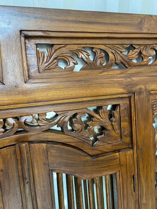 アジアンアンティーク扉付き壁掛けミラー 送料込み！！