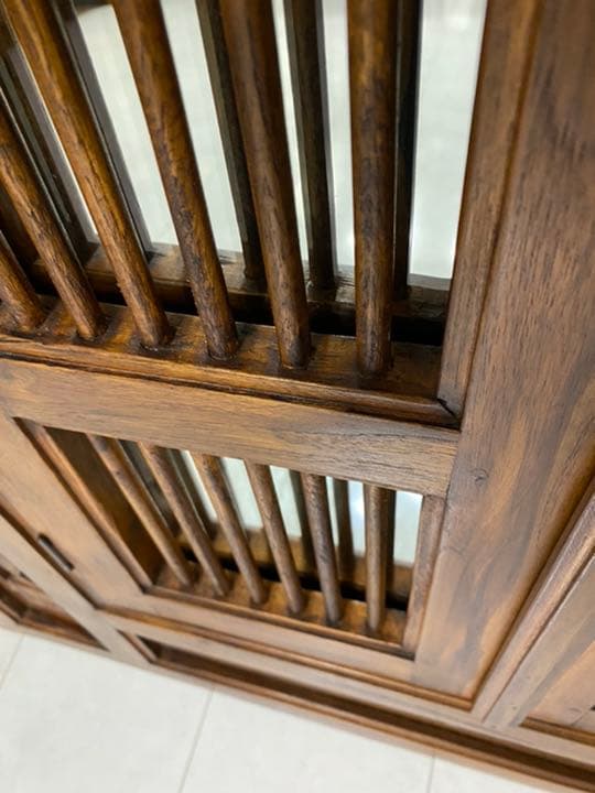 アジアンアンティーク扉付き壁掛けミラー 送料込み！！