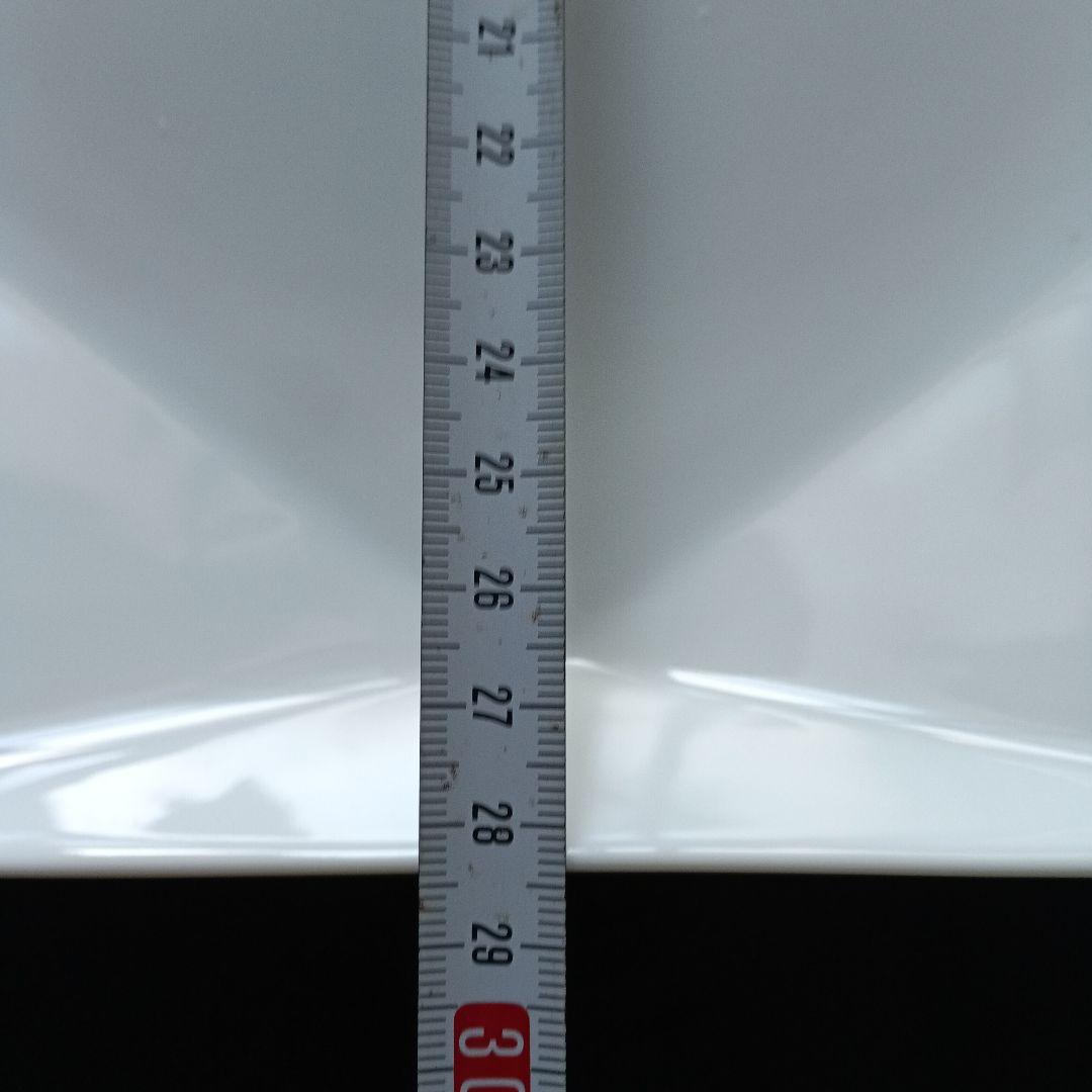 ホワイト多角形皿3枚セットアポロ白28cmプレート 30×28.5×3.4㎝