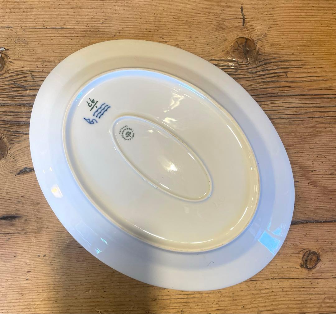 デンマーク製 ロイヤルコペンハーゲン/ オーバルプレート ブルー