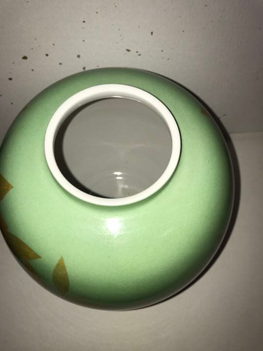 人間国宝 吉田美統 釉裏金彩 泰山木文 壷 22.5cm 共箱 共布 栞  Y4