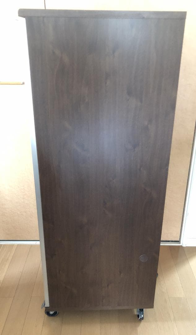 【GG伊頭さん専用】ガラス製オープンシェルフ 4段 キャスター付き