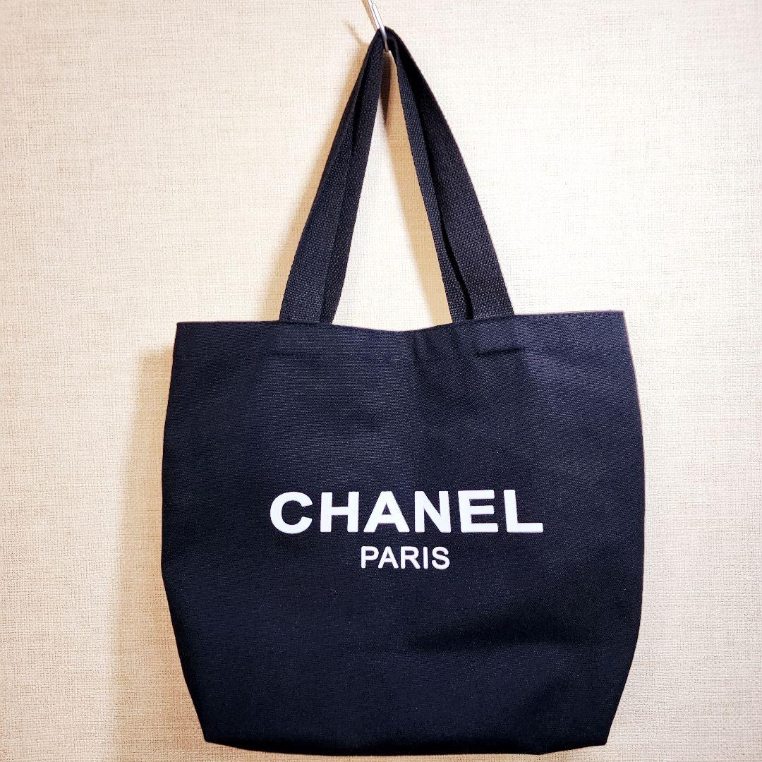 美品】CHANEL シャネル ノベルティ トートバッグ エコバッグ バッグ 黒