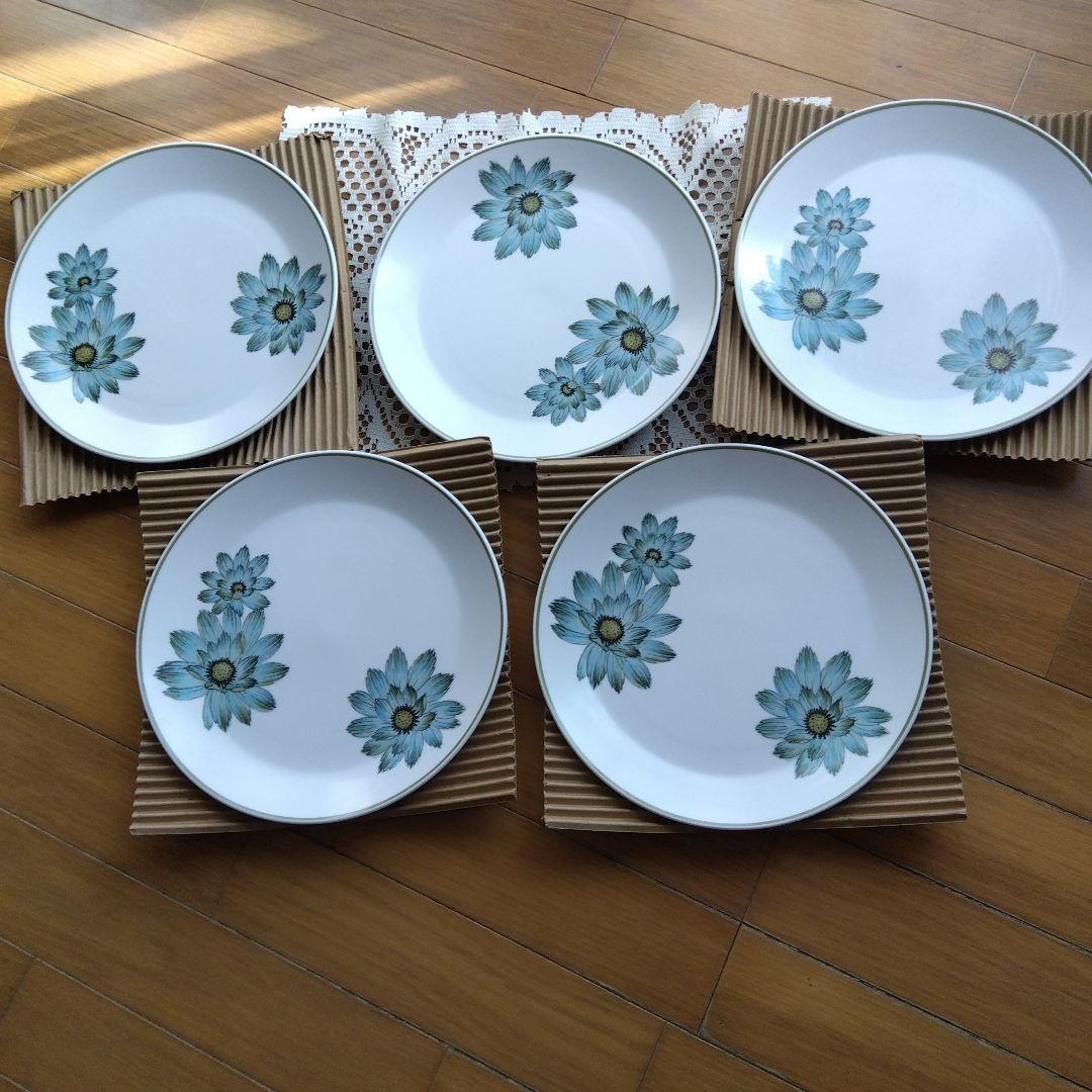 ノリタケ 青い花柄皿 5枚セット - メルカリ