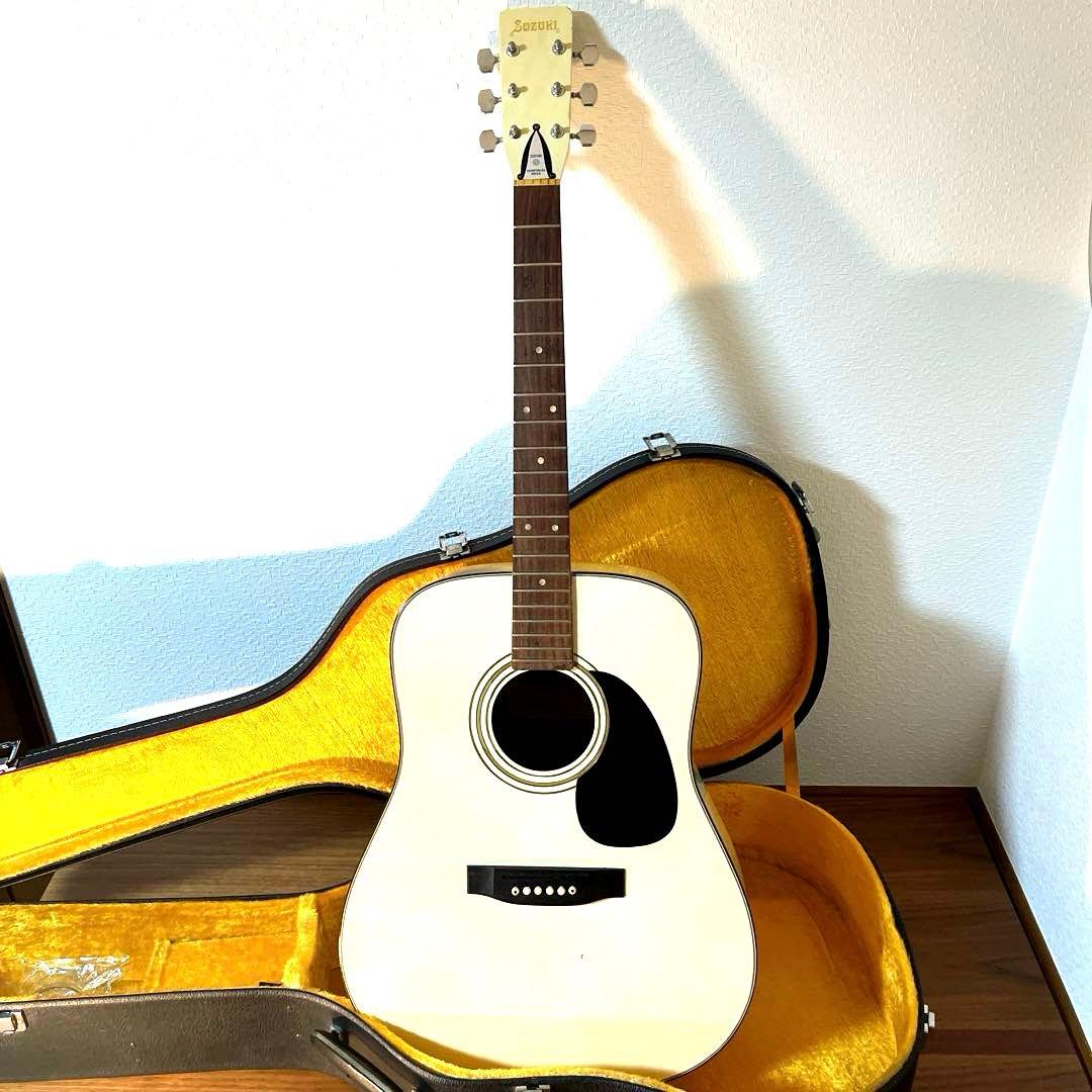 【商品】ヴィンテージ鈴木バイオリン ギター F-150W ホワイト　希少カラー