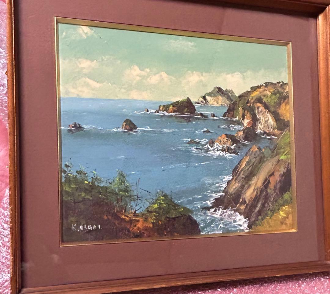 「永井潔」作　『伊豆国立公園 奥石廊崎風景』