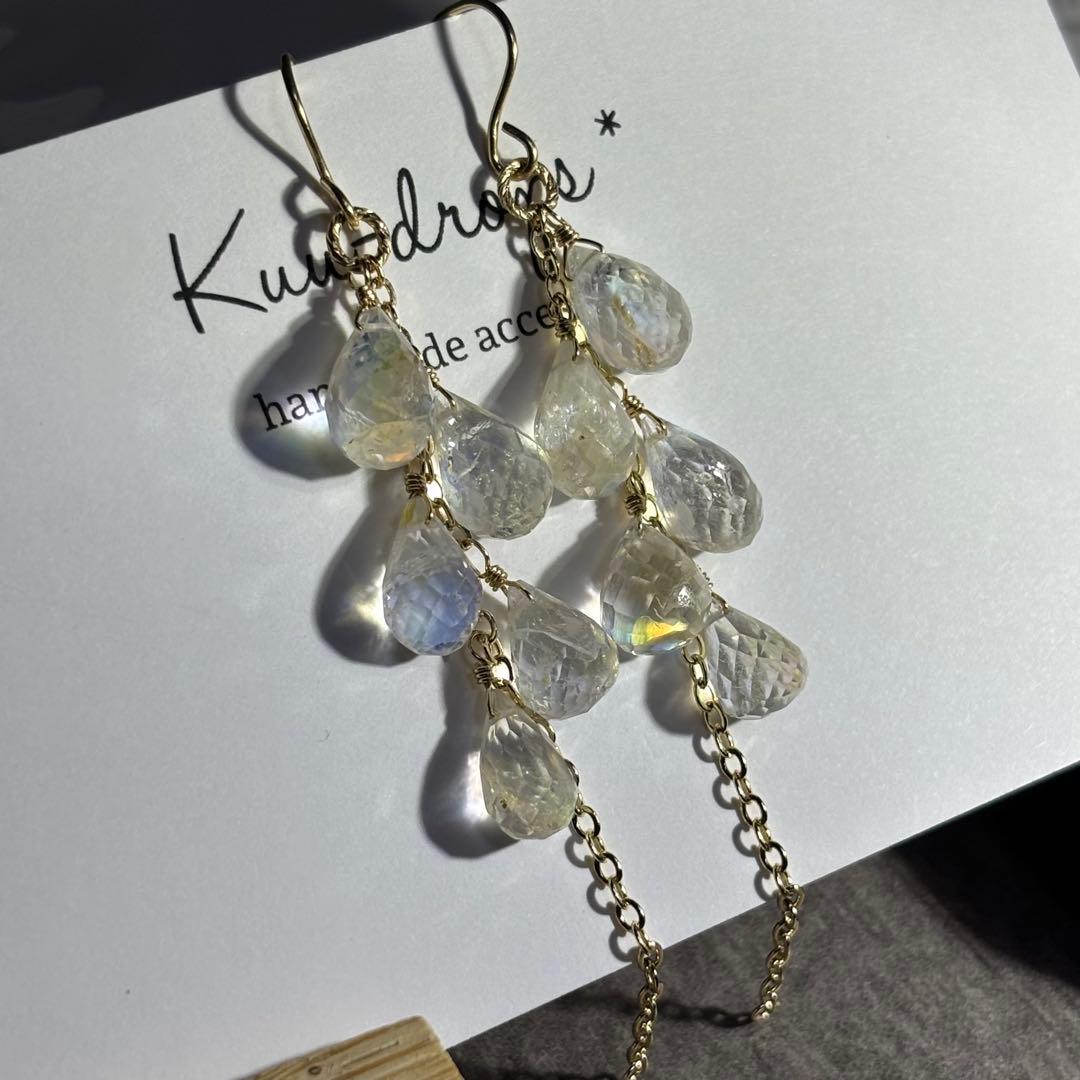 《再販》アンデシンラブラドライト✴︎14kgfピアスP292