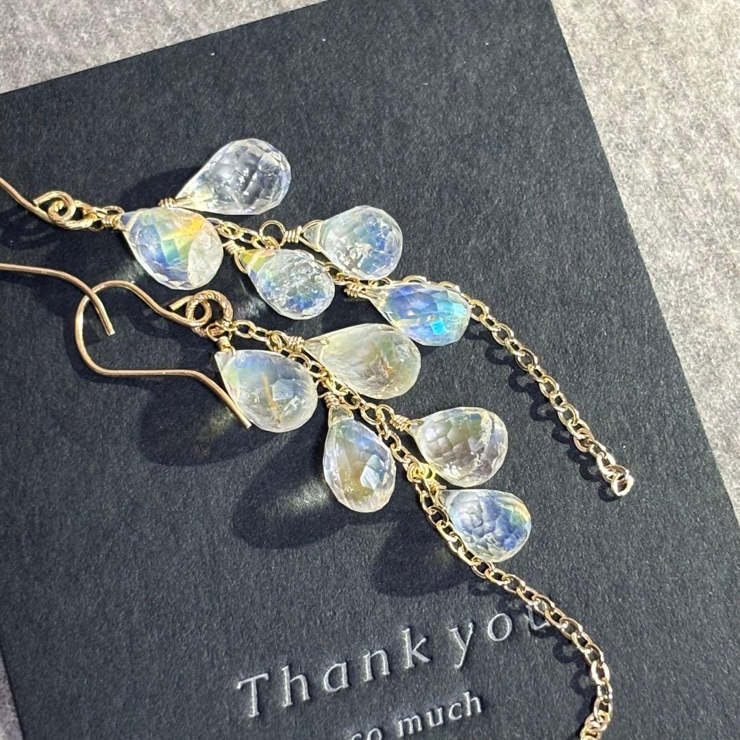 《再販》アンデシンラブラドライト✴︎14kgfピアスP292