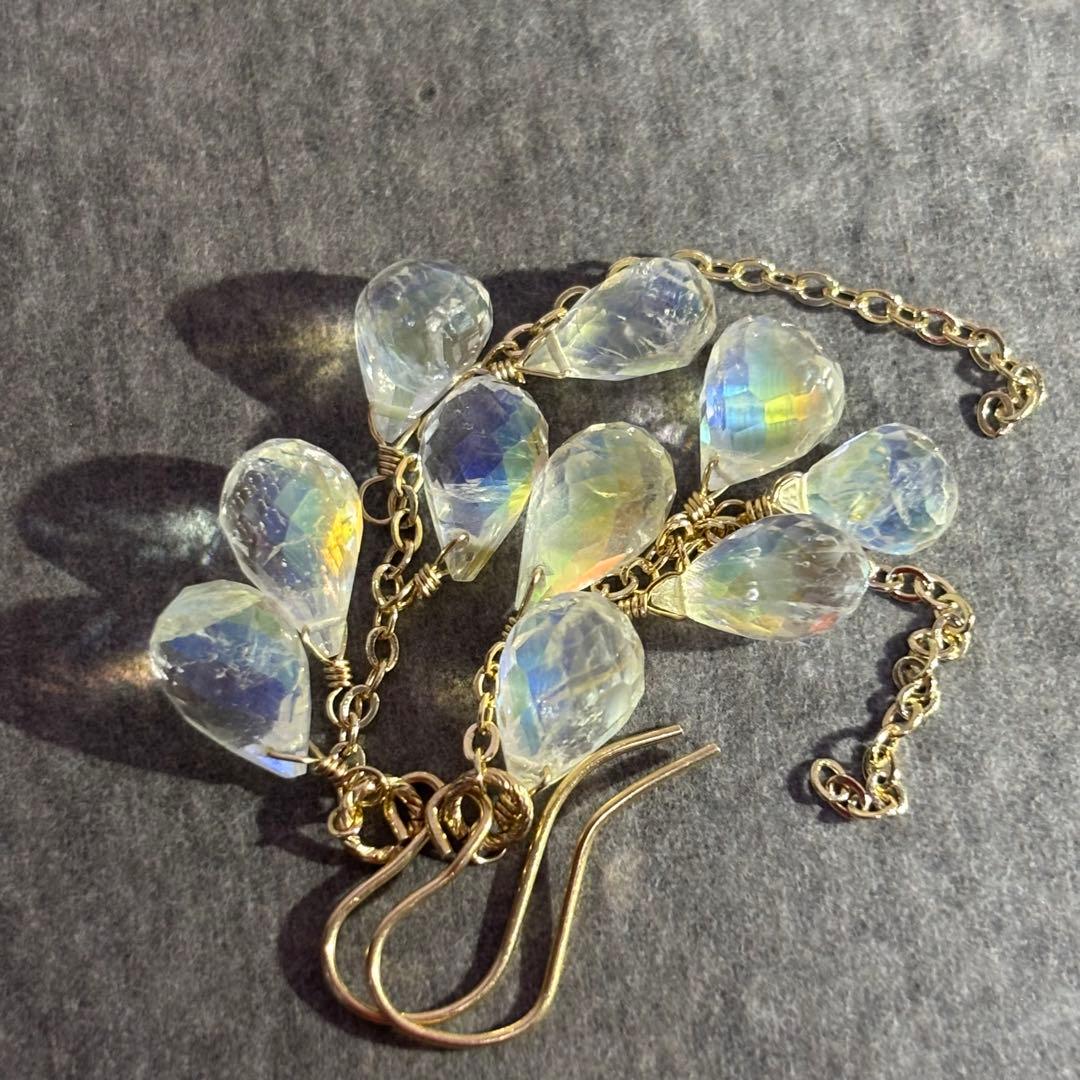 《再販》アンデシンラブラドライト✴︎14kgfピアスP292