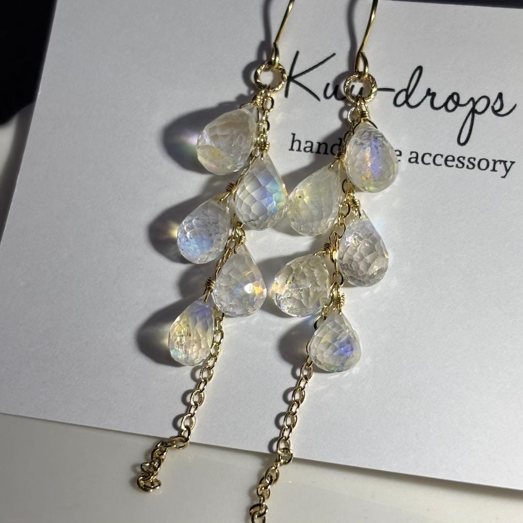 《再販》アンデシンラブラドライト✴︎14kgfピアスP292