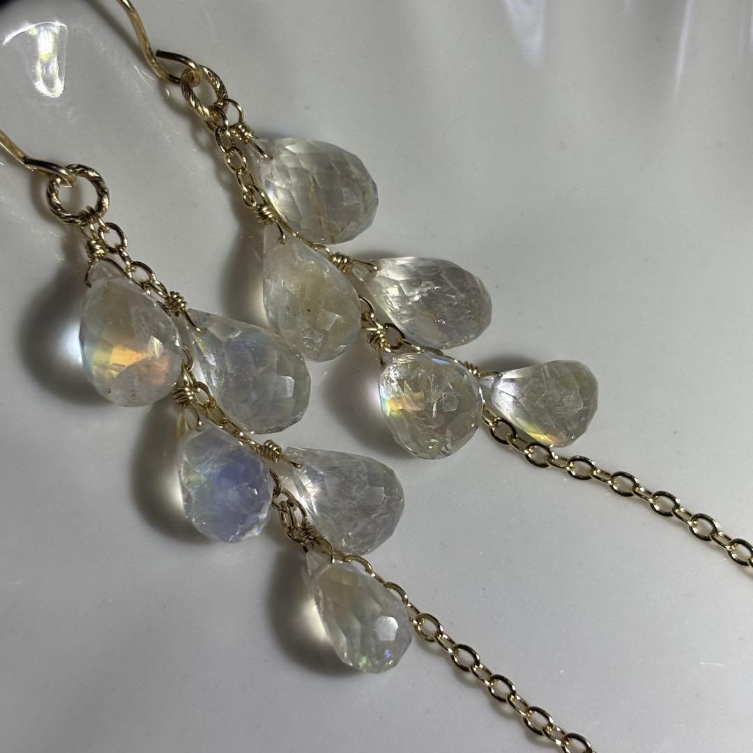 《再販》アンデシンラブラドライト✴︎14kgfピアスP292