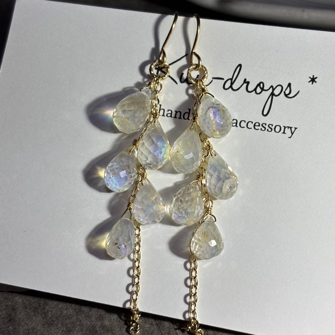 《再販》アンデシンラブラドライト✴︎14kgfピアスP292