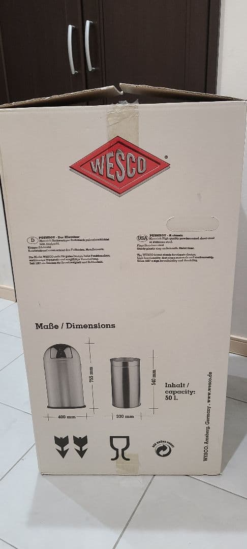 新品☆WESCO☆PUSHBOY 50L☆ステンレス鏡面