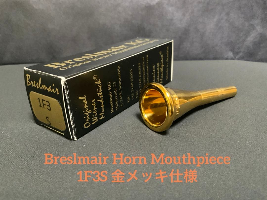 ホルン マウスピース【美品】ブレゼルマイヤー 1F3S金メッキ仕様