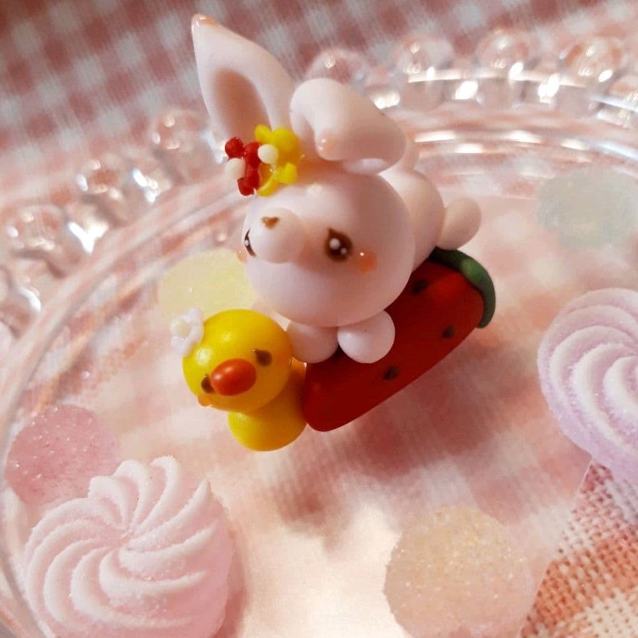 夏♪スイカ大好き♡うさぎ&あひる