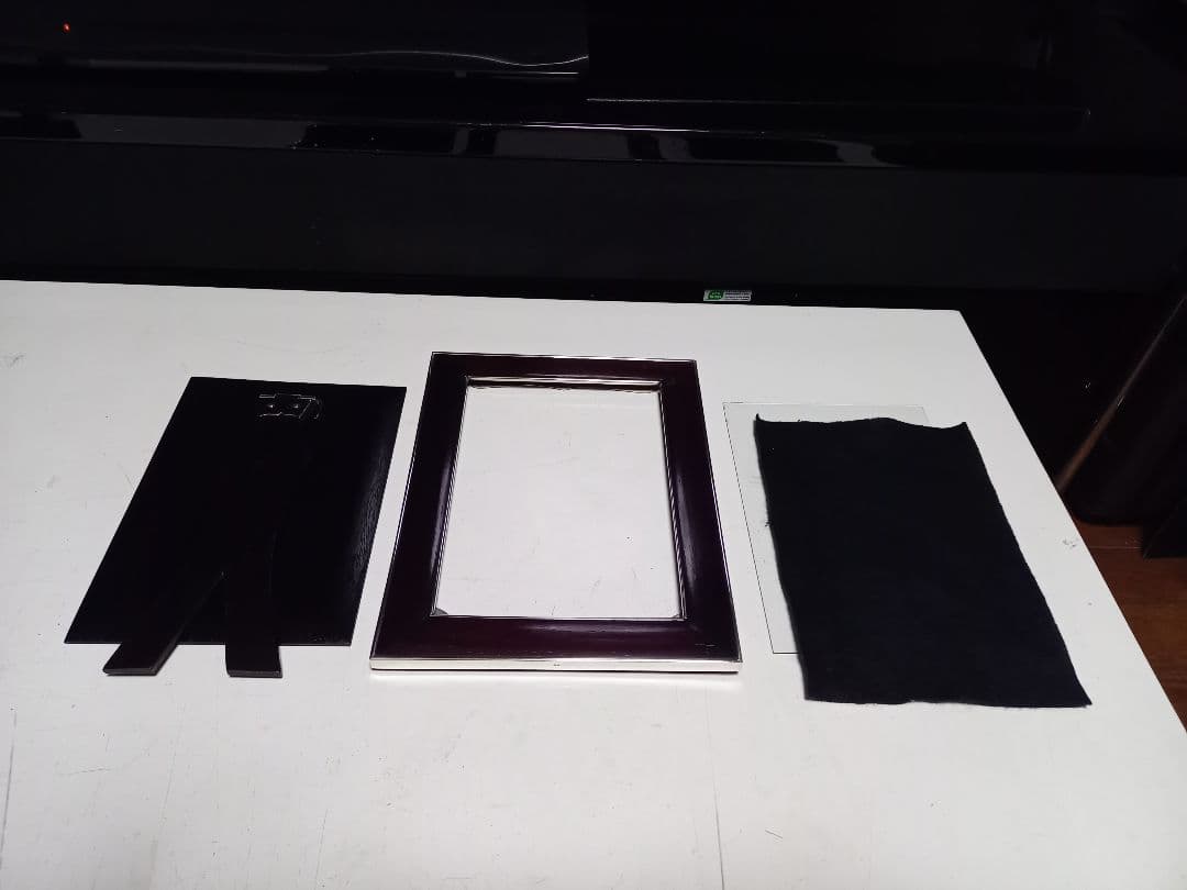 銀座　和光　ローズウッド　銀製　フォトフレーム