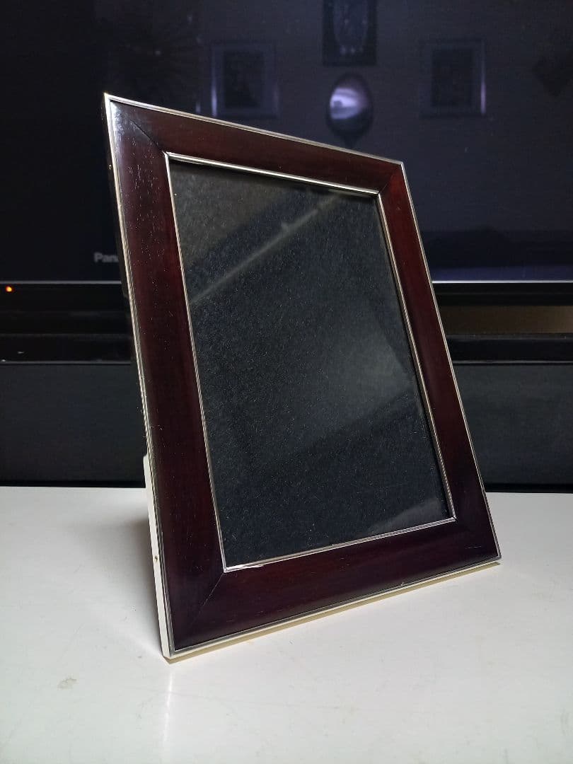 銀座　和光　ローズウッド　銀製　フォトフレーム