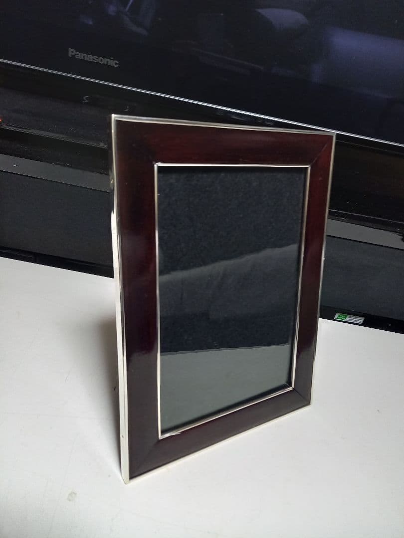 銀座　和光　ローズウッド　銀製　フォトフレーム