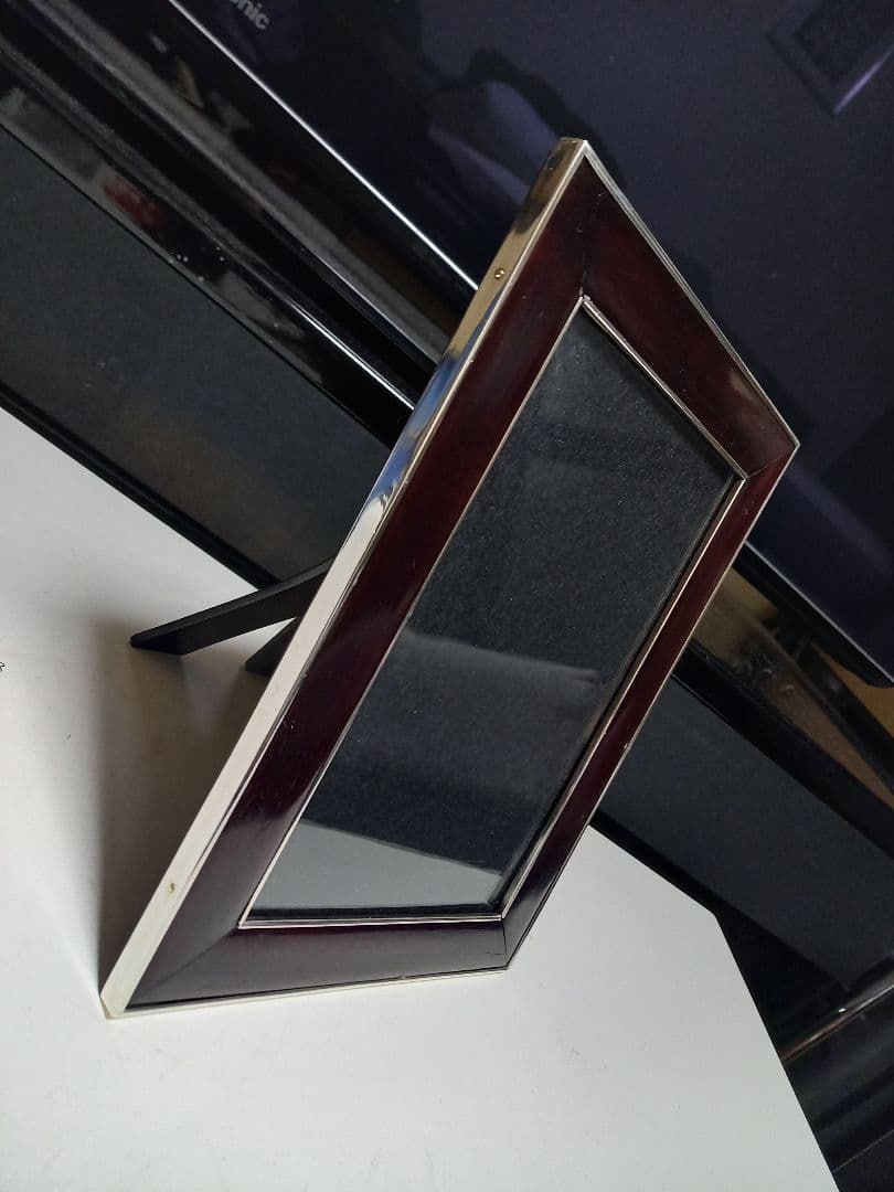 銀座　和光　ローズウッド　銀製　フォトフレーム