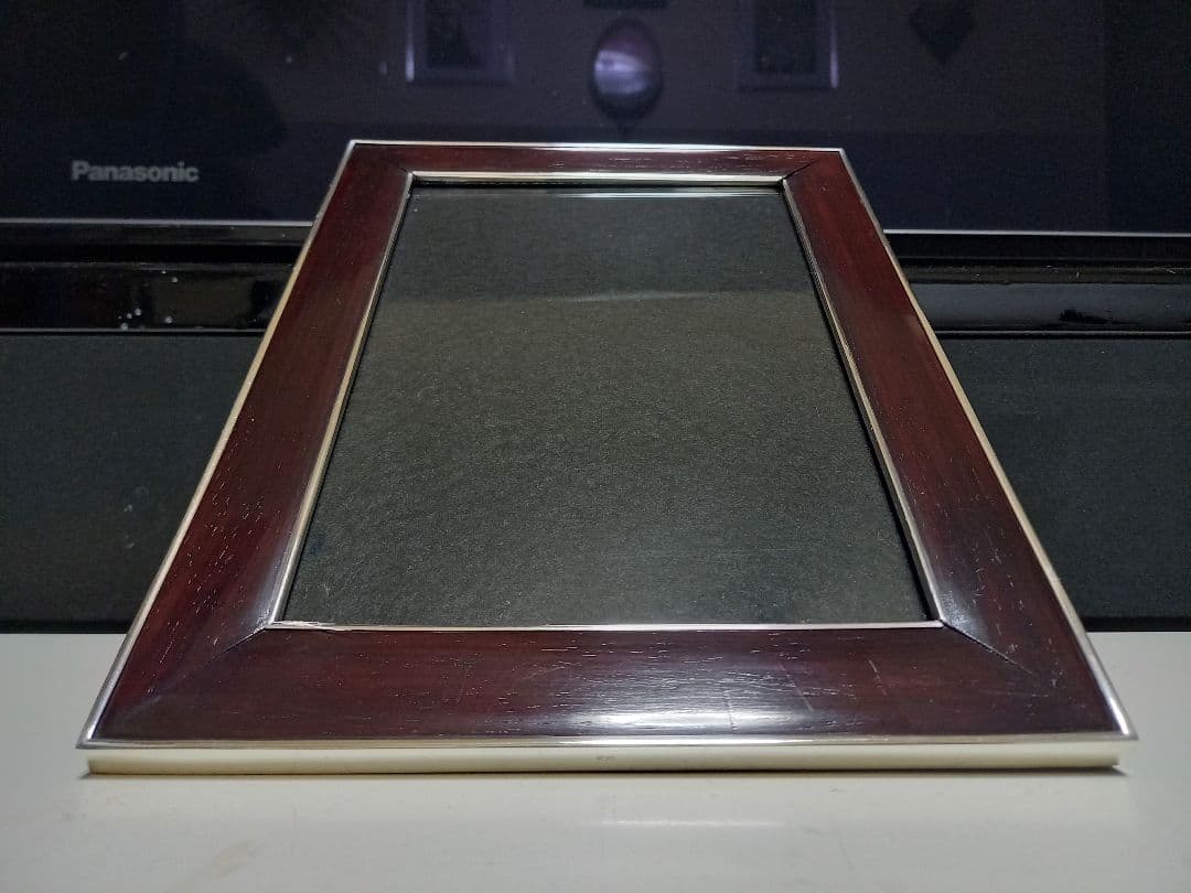 銀座　和光　ローズウッド　銀製　フォトフレーム