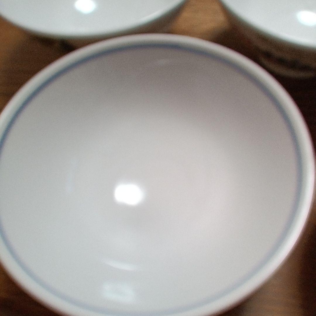 九谷焼　伝統的工芸士　宮本　晄　萩の花青海波柄　飯椀5個