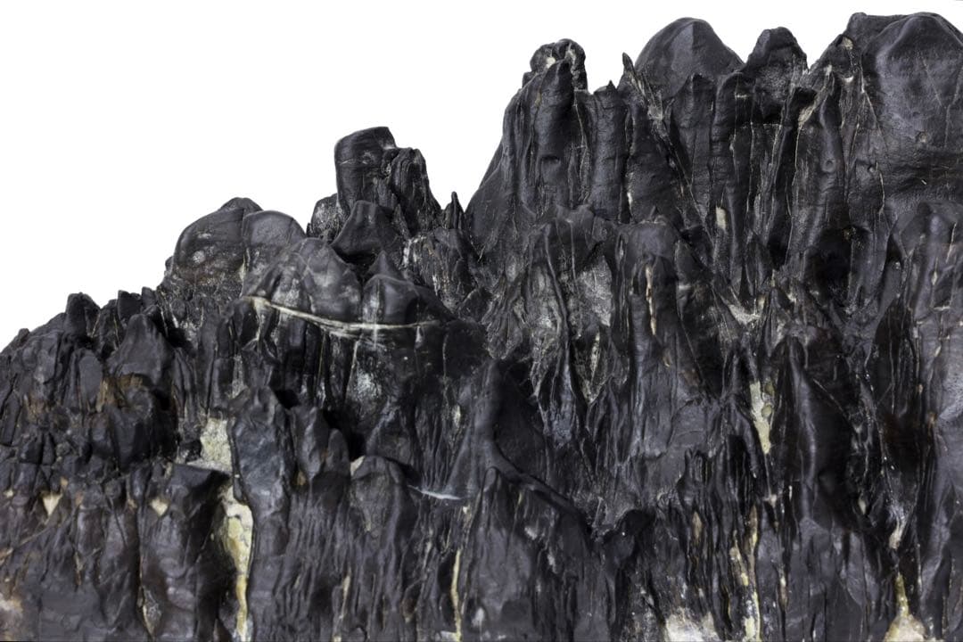 古谷石 遠山 連山 滝石 13.4kg 水石 鑑賞石 天然石 原石 盆石 静岳石