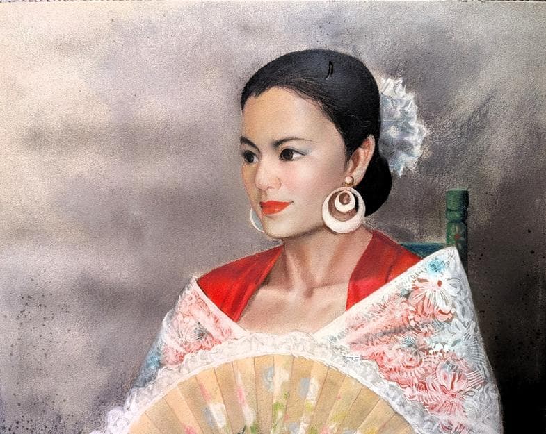 二元会常任委員審 奥野北雄 二元会総理大臣賞 師:猪熊弦一郎 パステル