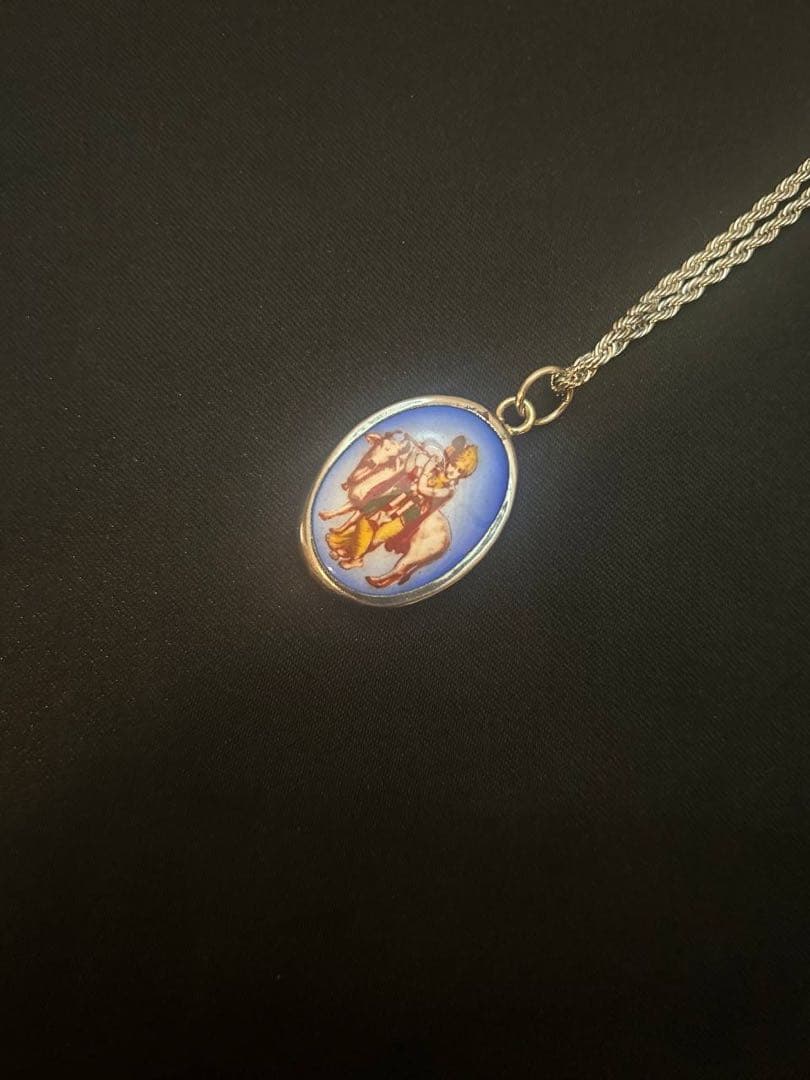 藤井風 イメージペンダント ネックレス 【オーム文字・クリシュナ・青