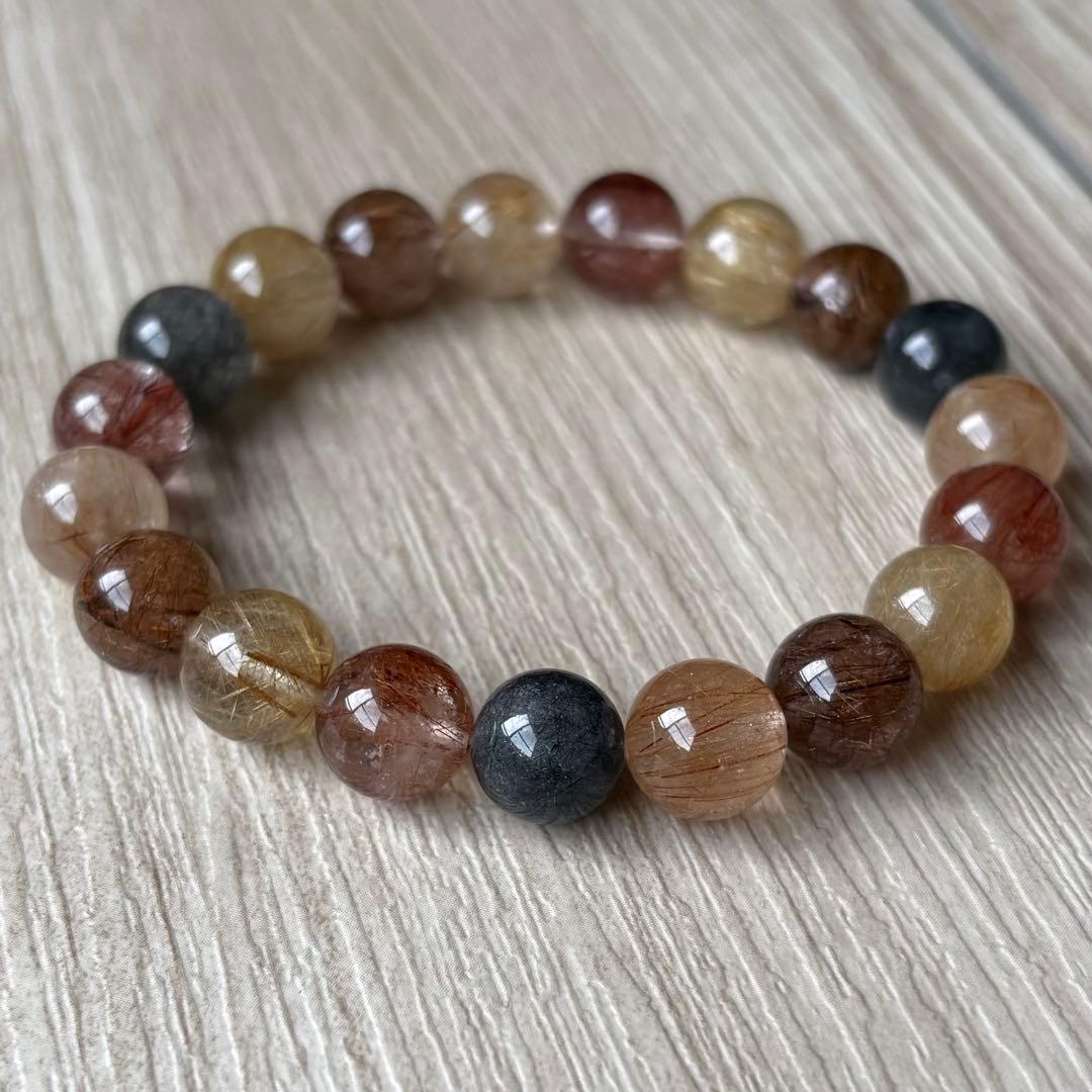 持ち主の個性や特徴を輝かせる/パワーストーン ブレスレット/ミックスルチル