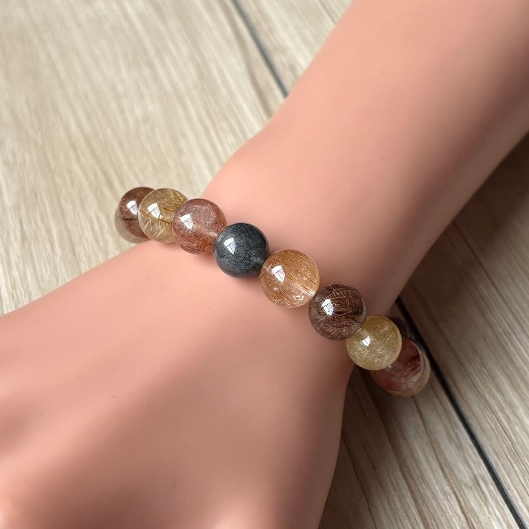 持ち主の個性や特徴を輝かせる/パワーストーン ブレスレット/ミックスルチル