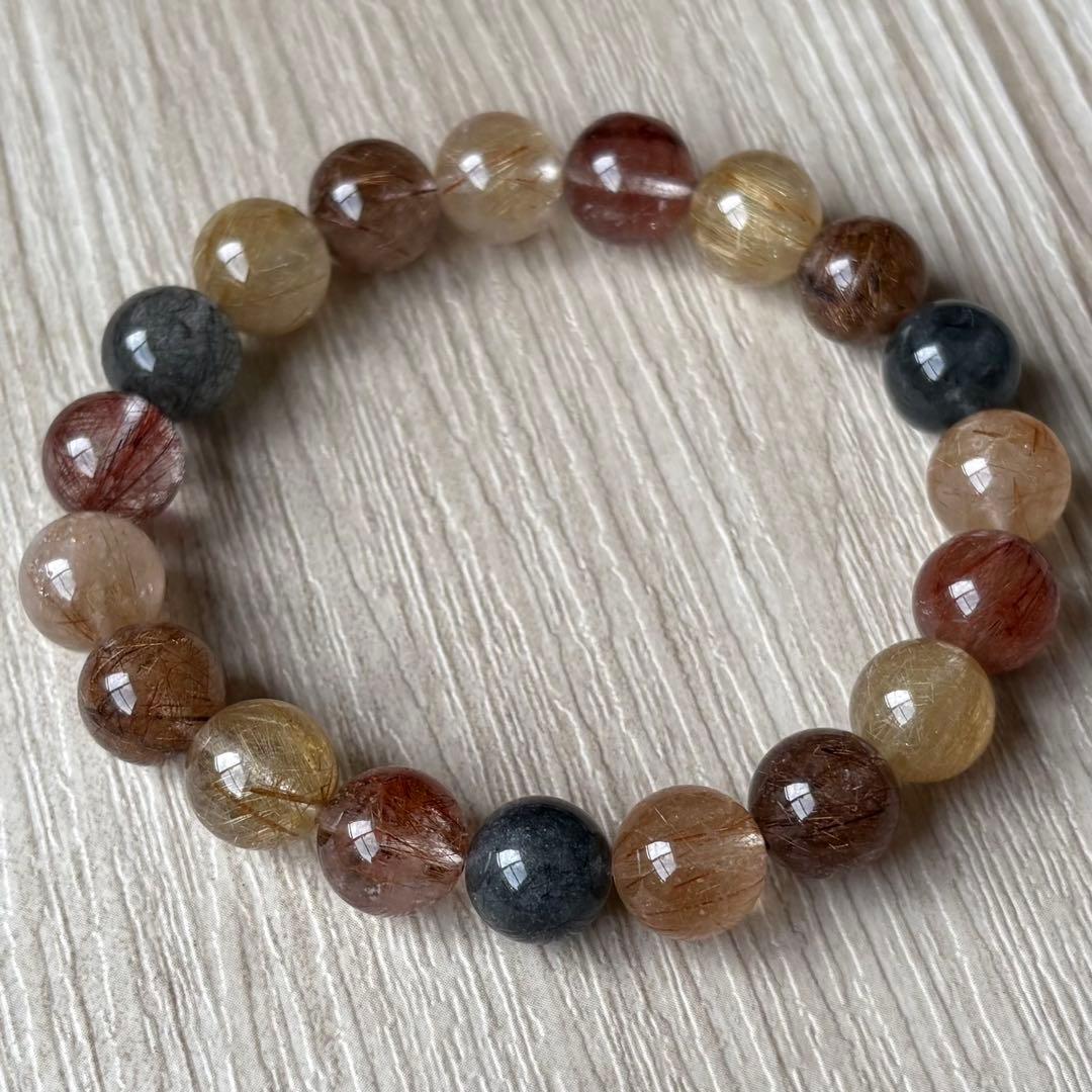 持ち主の個性や特徴を輝かせる/パワーストーン ブレスレット/ミックスルチル