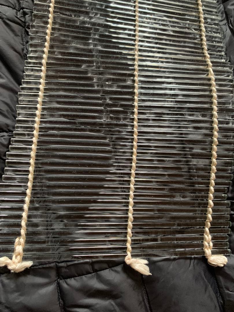 骨董　ガラス製すだれ　アンテーイク　二枚