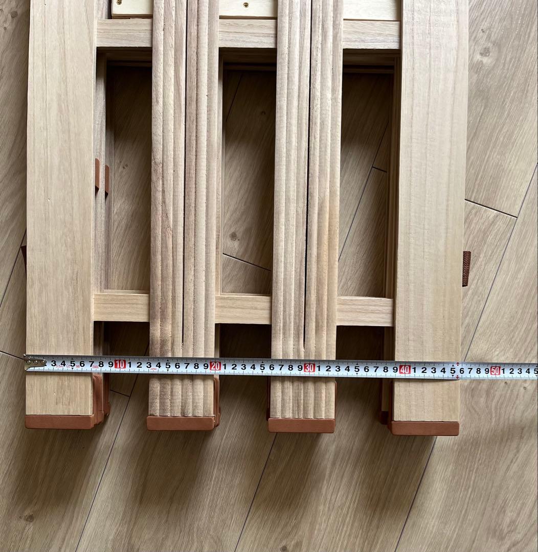 薄型軽量 桐すのこベッド 4つ折れ式