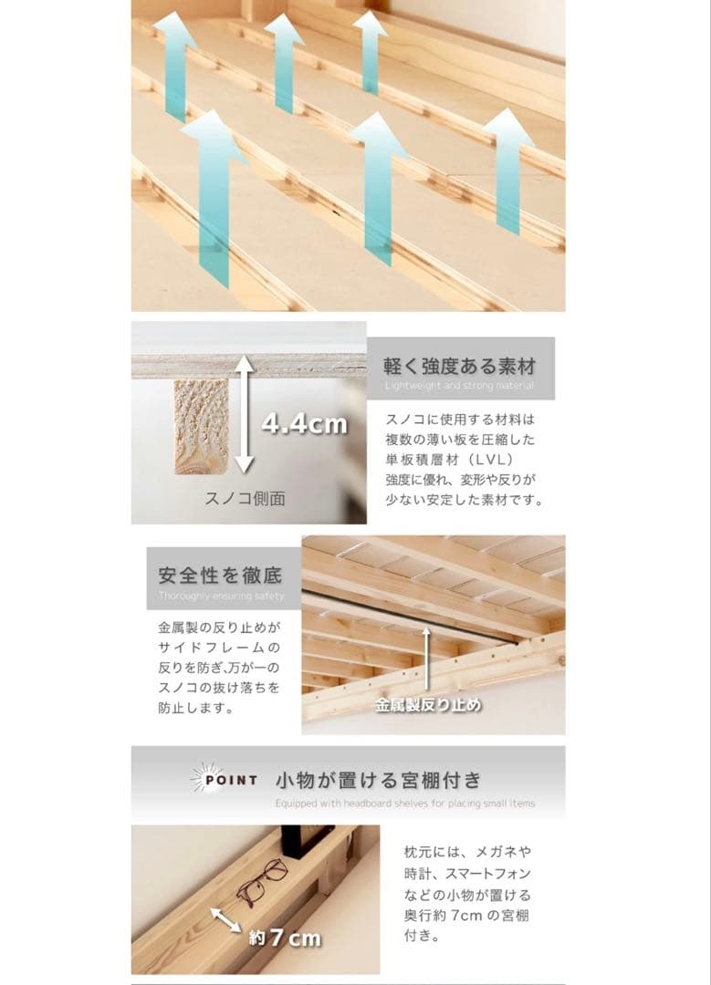 ホワイト シングル ロフトベッド 耐荷重500kg [引き取り限定です!]