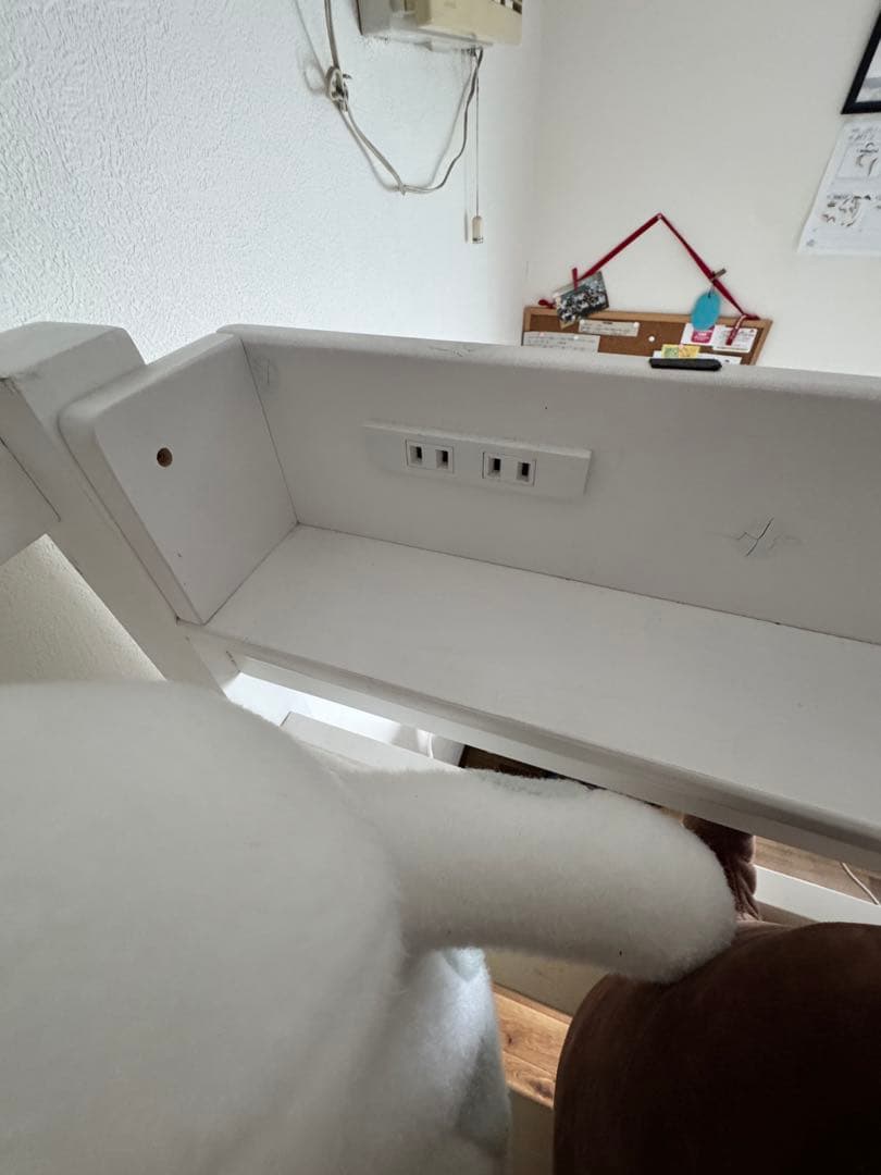 ホワイト シングル ロフトベッド 耐荷重500kg [引き取り限定です!]