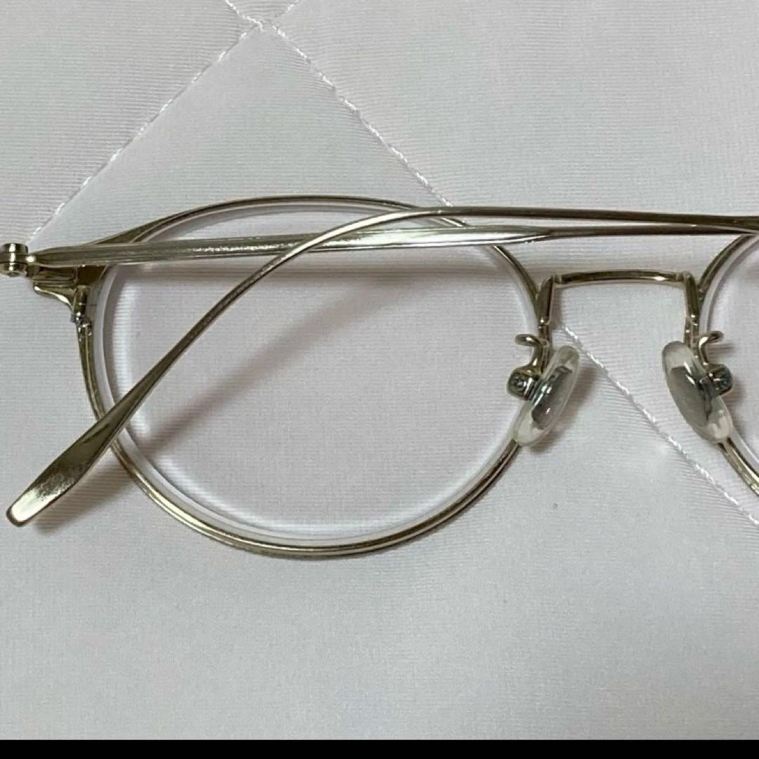 ゾフ　レトロ系　メガネ　黒　度入り