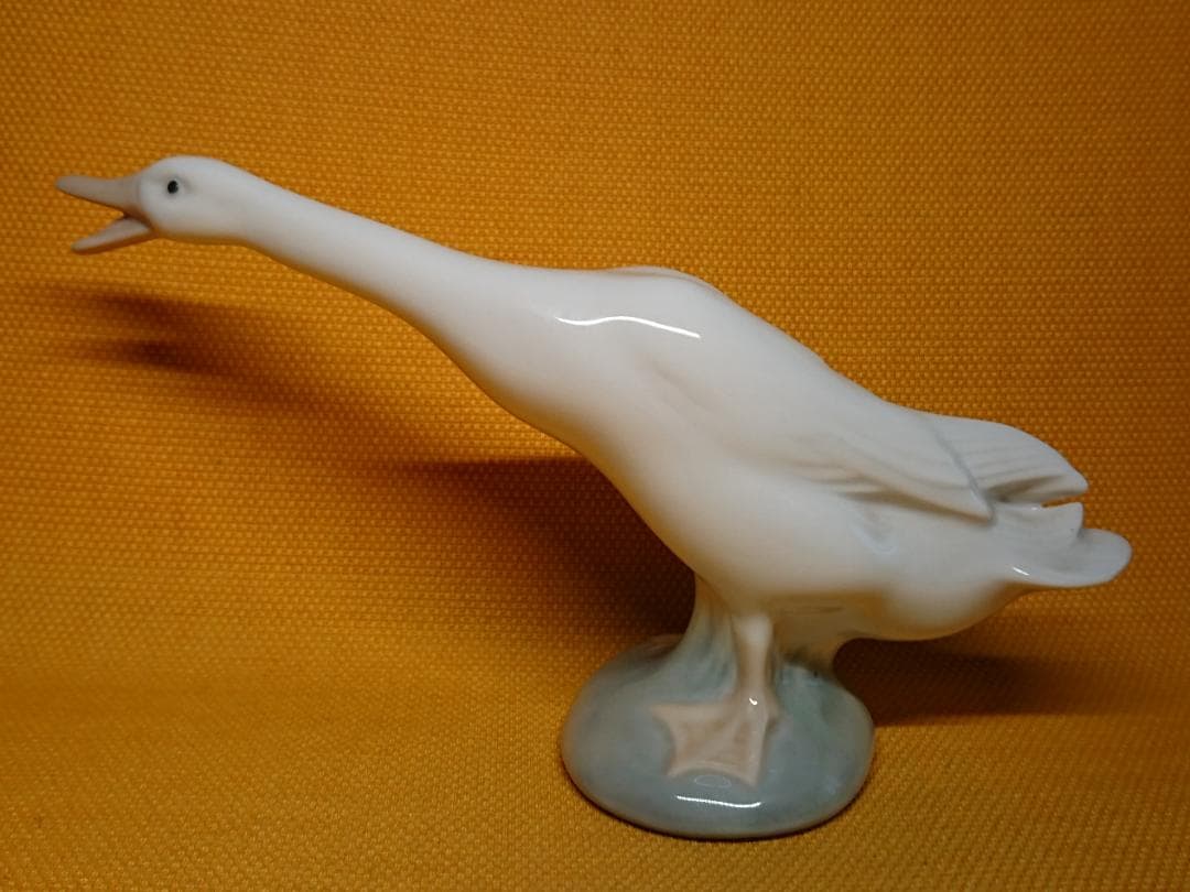 【美品】ビンテージ　リヤドロ　アヒル　陶器　置物　インテリア　工芸品A3090