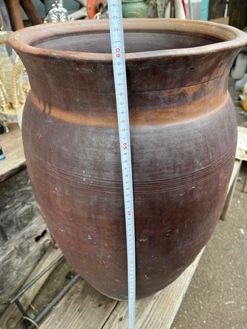 古備前大壺、古備前瓶、瓶、江戸時代、安政、備前焼大きな瓶、傘立て、花瓶、