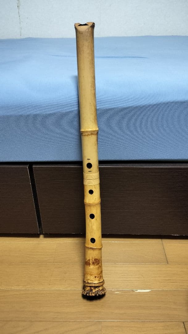 尺八 本体 竹製 約50cm 4穴 専用袋付き