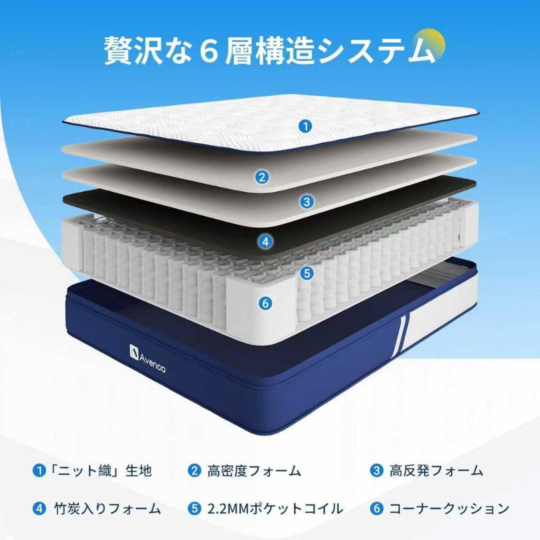 マットレス シングル 高反発マットレス 極厚24cm 97*195*24cm