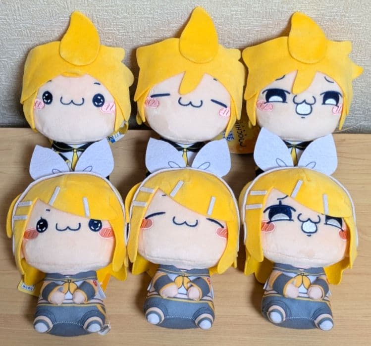 鏡音リン 鏡音レン もちぴこ ぬいぐるみ 全6種類セット - メルカリ