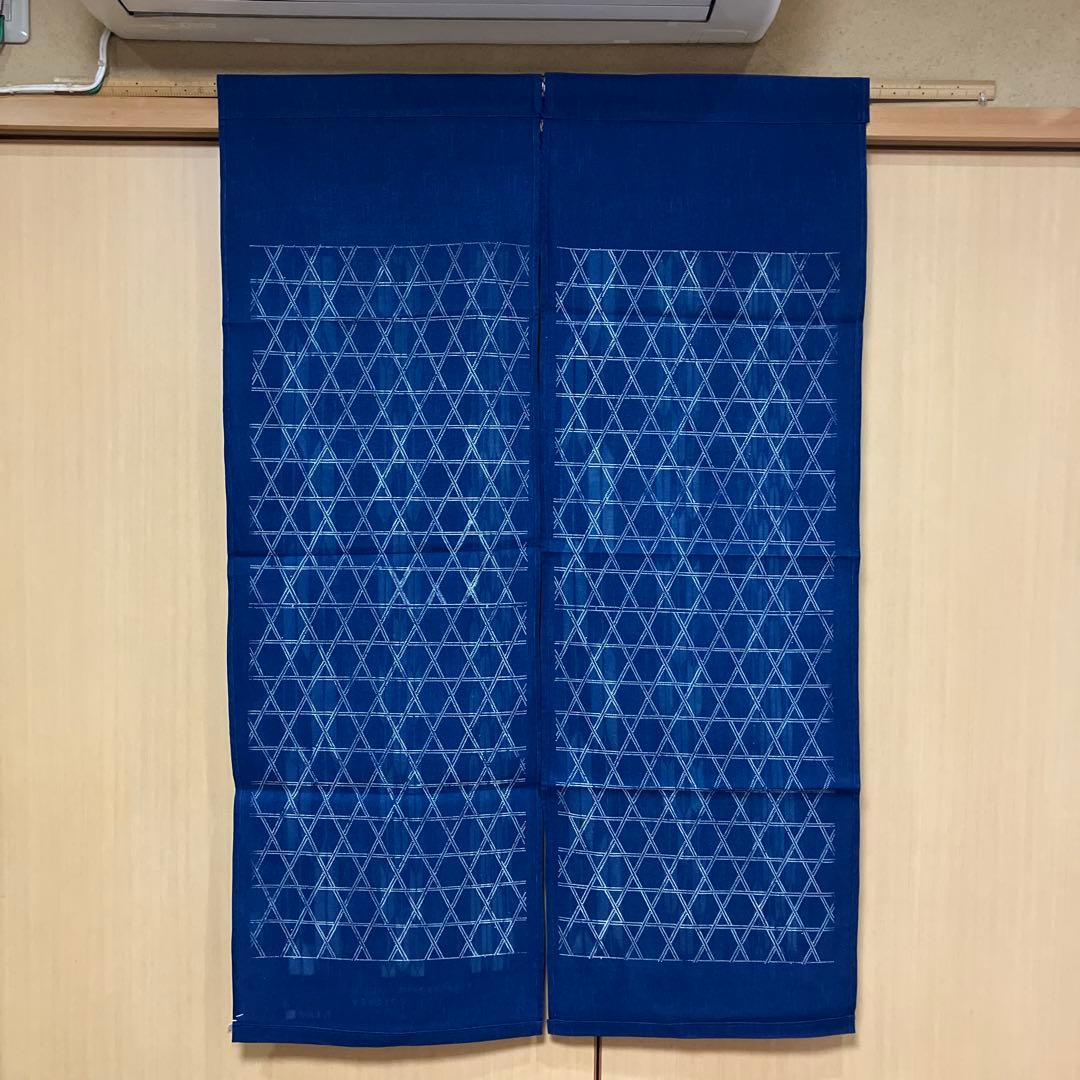 藍染 暖簾❣️本当に良い物をお探しの方❣️藍染工芸士『鈴木松男』作