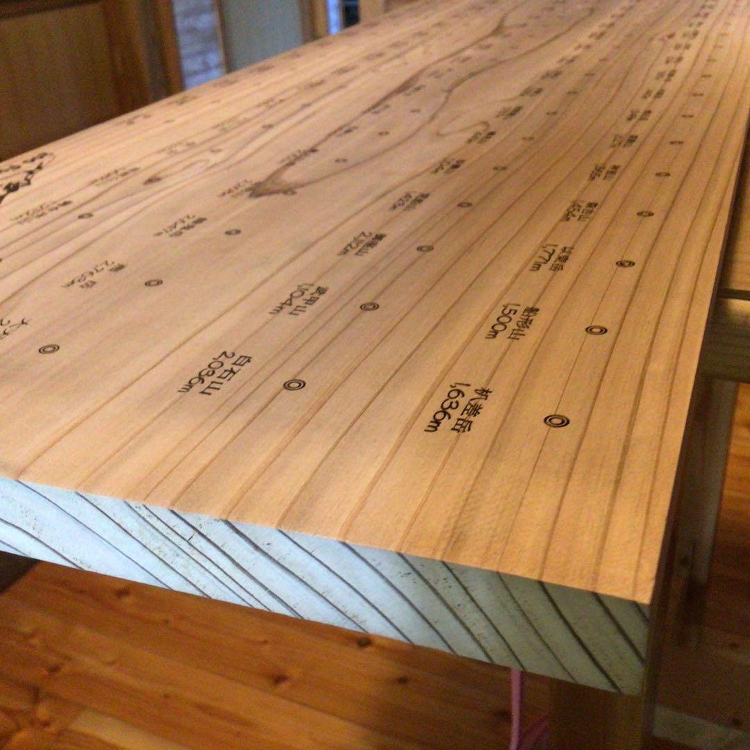 200名山バッチボード(約100cm×約30cm 厚み2cm)